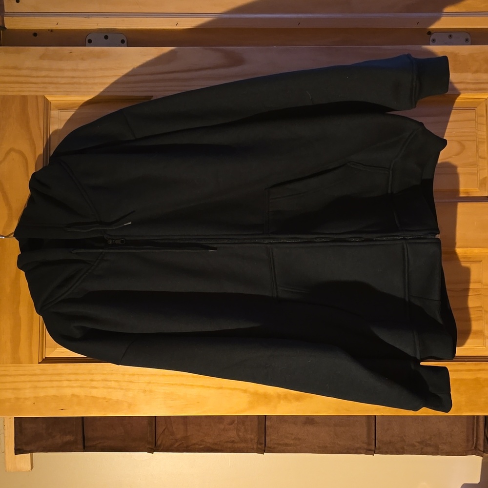 Thumb 2 Up Mens Black Hooded Zip Up Sweatshirt 3X